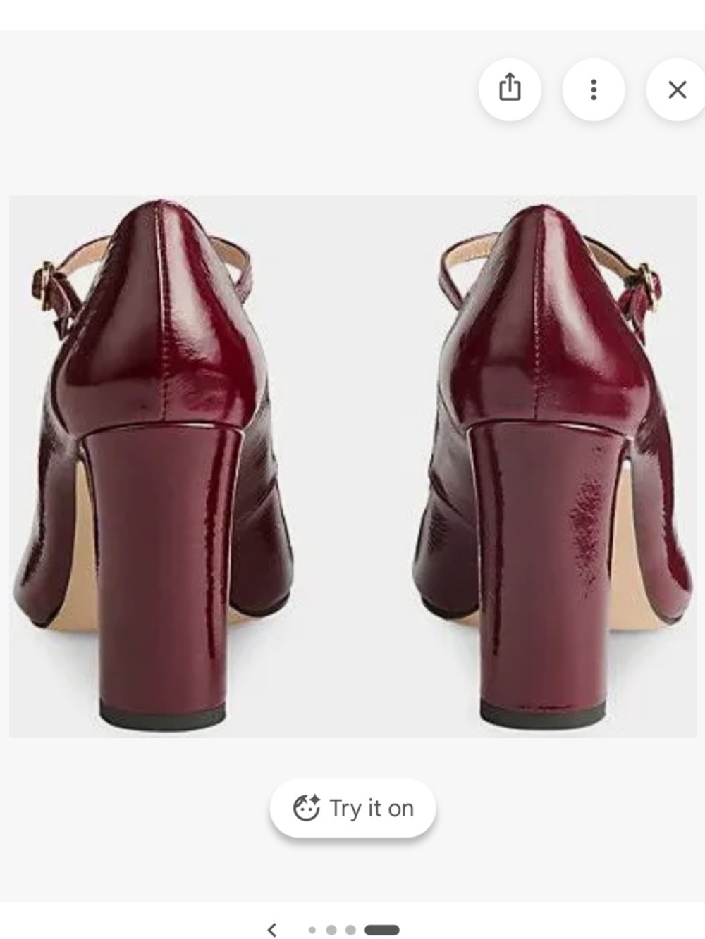 LK Bennett Burgundy Patent T‑Bar Pumps - Picture 8 of 13